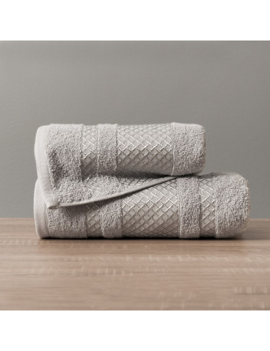 Ręcznik 50x90 LIONEL jasnoszary ze srebrną bordiurą 712