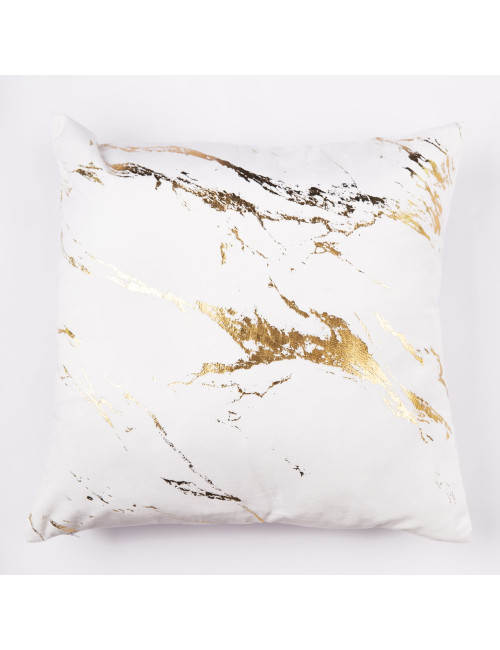 Poszewka 45x45 biało złota ENDLESS na poduszkę