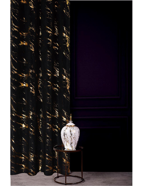 Zasłona 140x270 czarno złota ENDLESS
