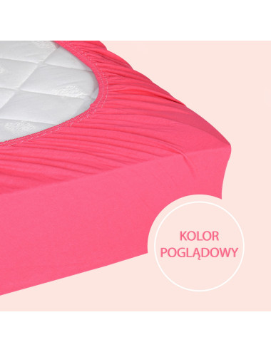 Prześcieradło brzoskwiniowe 160x200 z gumką JERSEY