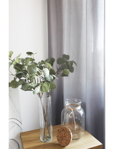 Ciemnoszara zasłona gotowa 140x250 na przelotkach do sypialni, salonu - 4