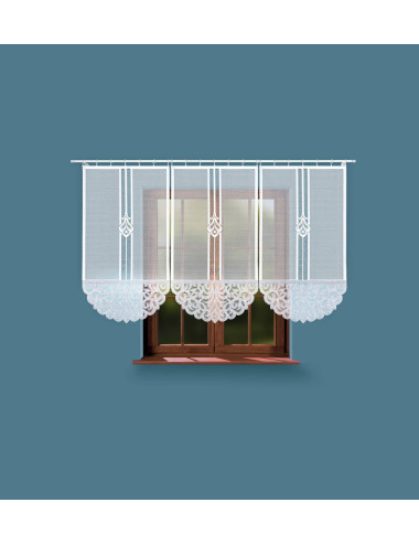 Panel firanowy 140x75 do kuchni. Panel firana z ażurem żakard ZURIEL