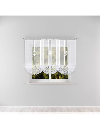 Panel firanowy 140x75 do kuchni. Panel firana z ażurem żakard ZURIEL