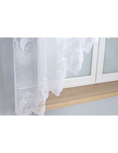 Firana biała 160x310 żakardowa konfekcjonowana ADELINA - 4