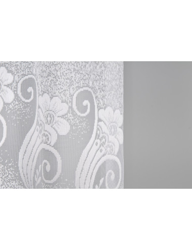 Firana biała 160x310 żakardowa konfekcjonowana ADELINA - 5