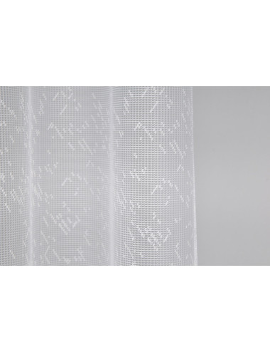 Biała firana na żabki 160x310 do kuchni, salonu. Żakardowe firany KAMELIA