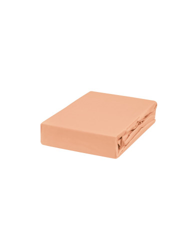 Prześcieradło brzoskwiniowe 220x200 z gumką JERSEY