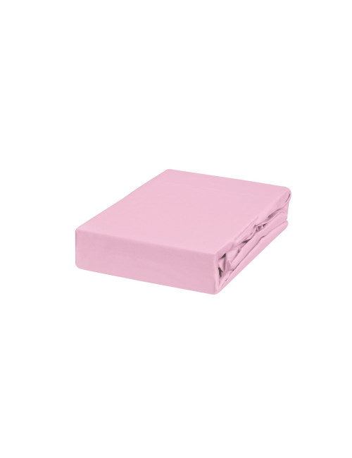 Prześcieradło pudrowy róż 90x200 z gumką JERSEY