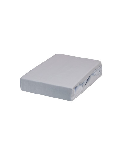 Prześcieradło jasnoszare 90x200 z gumką JERSEY