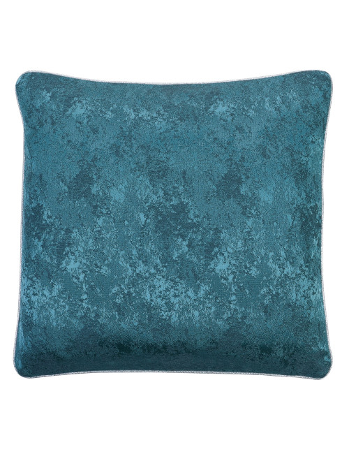 Poszewka 45x45 turkus gładka kamień srebrna biza Bagdad - 1