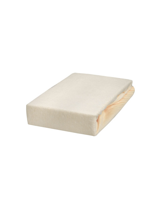 Prześcieradło 160x200 Frotte z gumką kremowe