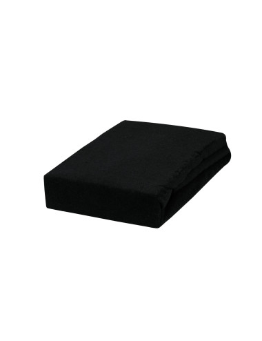 Prześcieradło 160x200 Frotte z gumką czarne