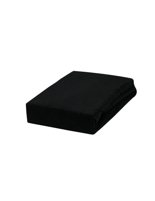 Prześcieradło 180x200 Frotte z gumką czarne