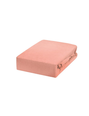 Prześcieradło 220x200 Frotte z gumką brzoskwiniowe