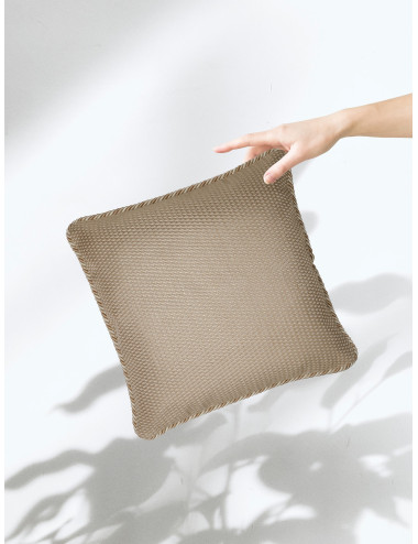 Poszewka 45x45 SHINY beż wzór wypukły sznur ozdobny Bagdad - 4