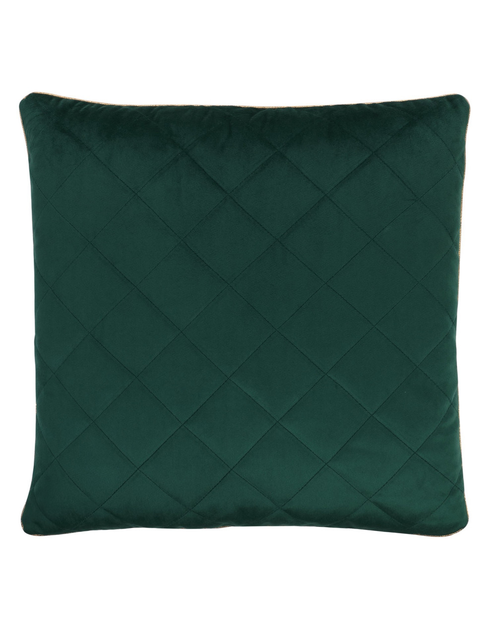 Ozdobna poszewka 45x45 butelkowa zieleń dekoracyjna pikowana dwustronnie