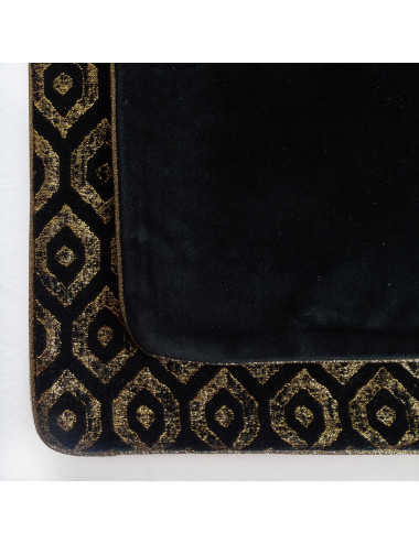 Poszewka 45x45 SHINY czarno - złota  wzór oczka złota biza Bagdad - 4