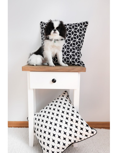 Ozdobna dekoracyjna poszewka na poduszkę 45x45 geometryczny wzór w stylu LOFT GEOMETRY