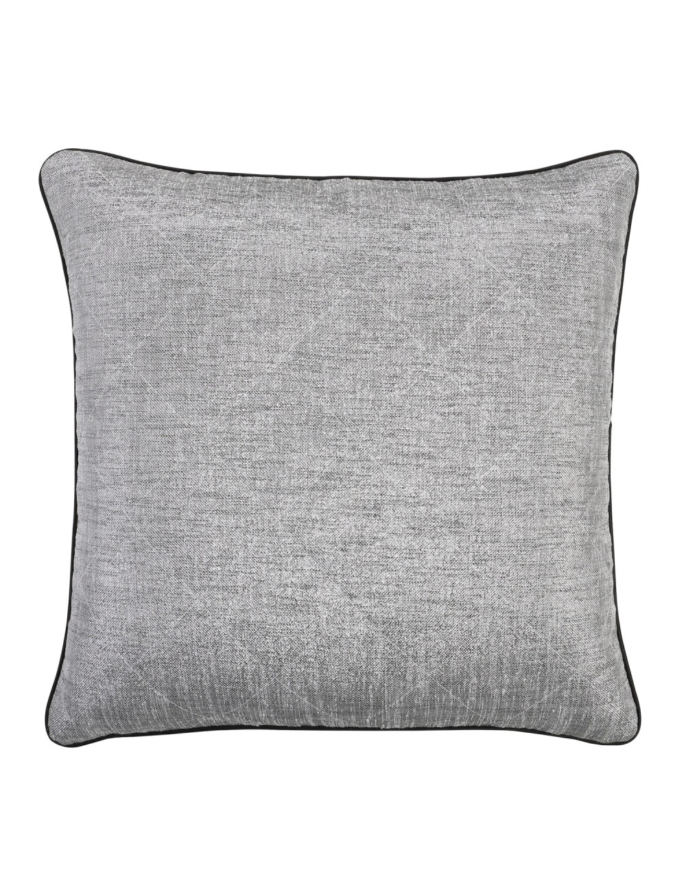 Elegancka srebrna poszewka na poduszkę 45x45 pikowana czarna biza SHINY