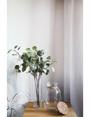 Jasnoszara zasłona gotowa 140x250 na przelotkach do sypialni, salonu - 4