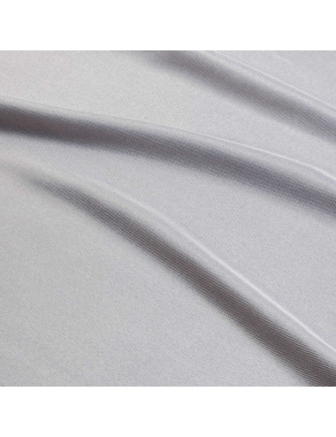 Jasnoszara zasłona gotowa 140x250 na przelotkach do sypialni, salonu LENS - 6