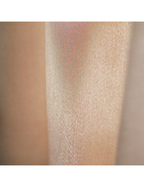 Ciemnobeżowa zasłona na przelotkach do sypialni 140x250, salonu LENS