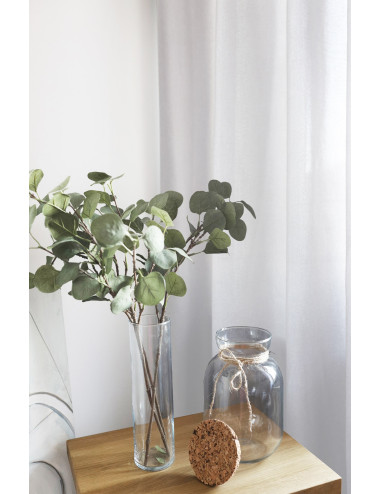 Biała zasłona gotowa 140x250 na przelotkach do sypialni, salonu - 3