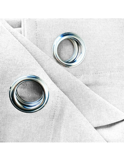 Biała zasłona na przelotkach gotowa 140x250, salonu LENS