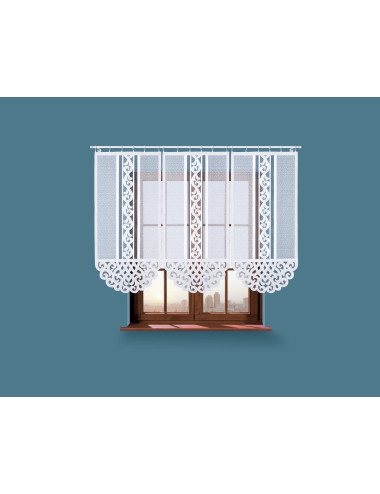 Biała firana ozdobna - panel ekran 60x140. Żakardowe firany okienne KETHER