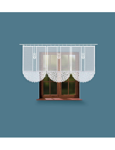 Panel firanowy 120x75 do kuchni. Panel firana z ażurem żakard ZURIEL