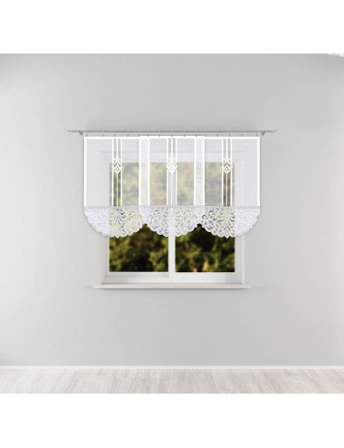 Panel firanowy 120x75 do kuchni. Panel firana z ażurem żakard ZURIEL