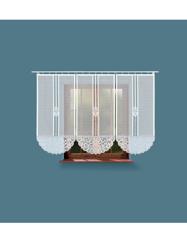 Panel firanowy 160x75 do kuchni. Panel firana z ażurem żakard ZURIEL