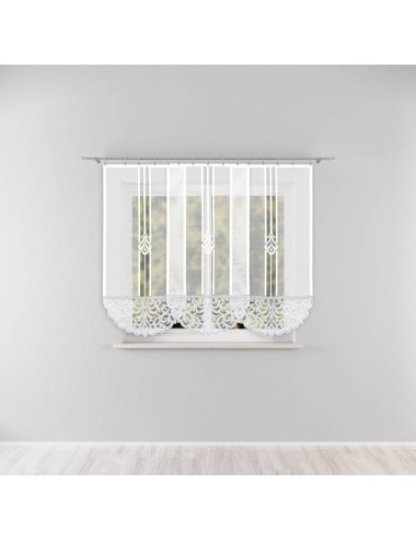 Panel firanowy 160x75 do kuchni. Panel firana z ażurem żakard ZURIEL