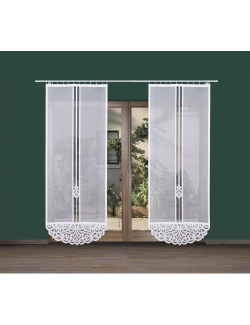Panel firanowy 230x90 do kuchni. Panel firana z ażurem żakard ZURIEL - 1