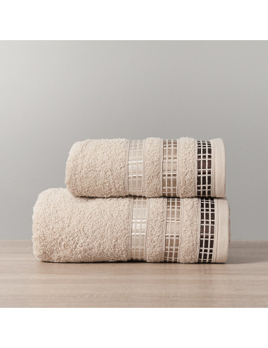 Ręcznik bawełniany 70x140 LUXURY beżowy