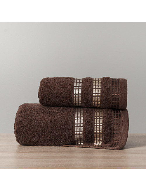 Ręcznik bawełniany 70x140 LUXURY brązowy