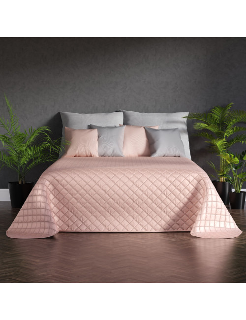 Narzuta 220x240 pudrowo różowa EDEN na łóżko, kanapę - 1