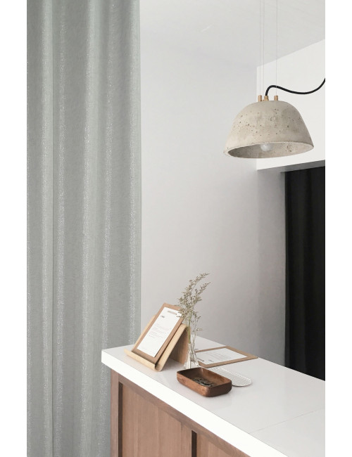 Długa zasłona 140x250 do sypialni na przelotkach szaro srebrna LYON