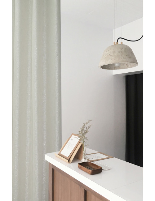 Długa zasłona 140x250 do sypialni na przelotkach beżowa LYON