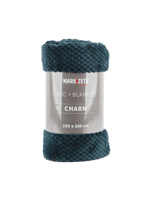Koc 200x220 ciemny turkusowy CHARM narzuta