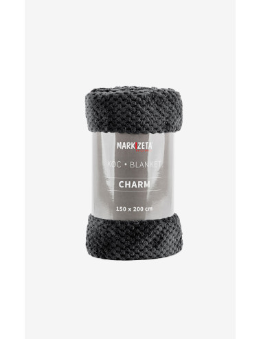 Koc 200x220 antracytowy CHARM narzuta