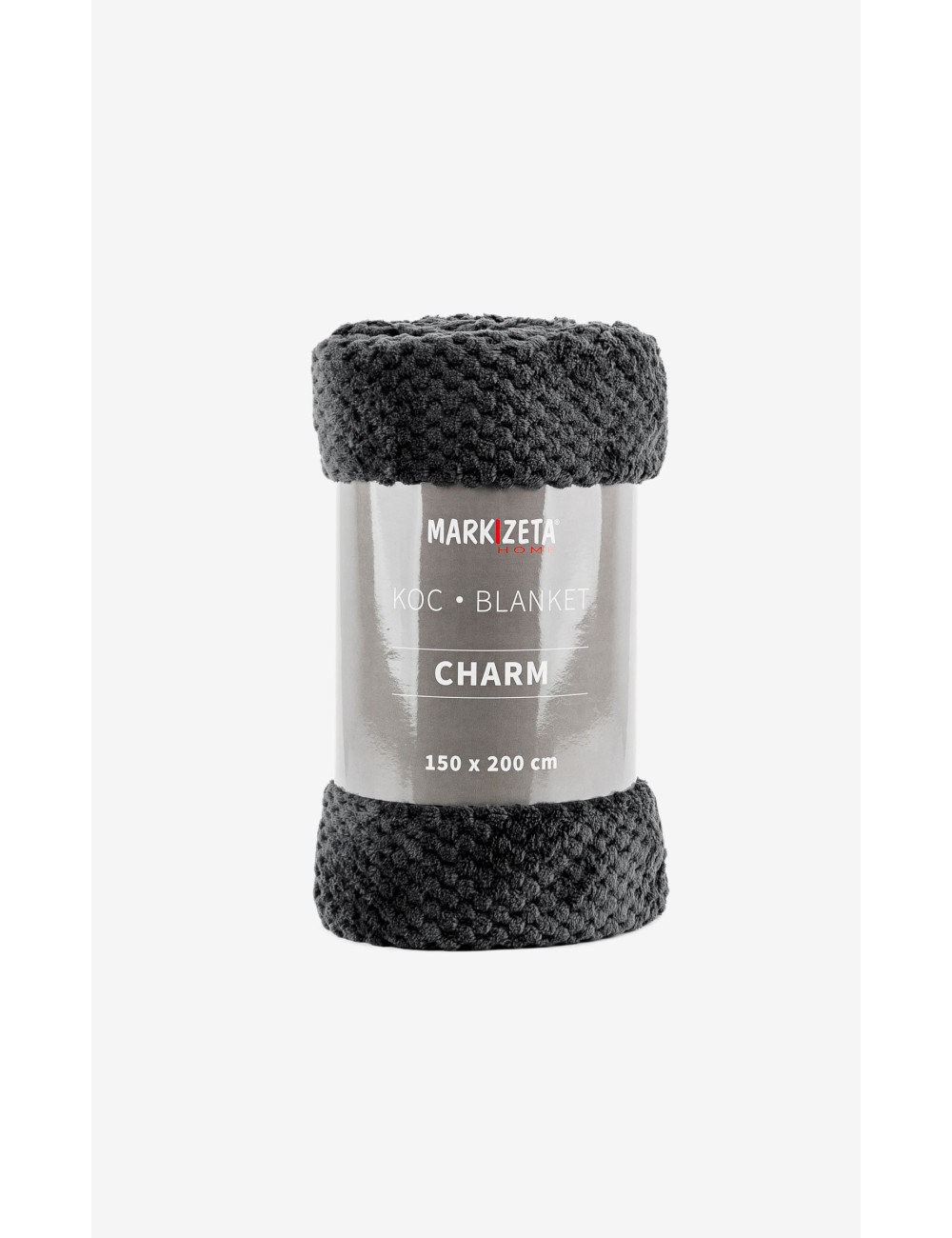 Koc 200x220 antracytowy CHARM narzuta