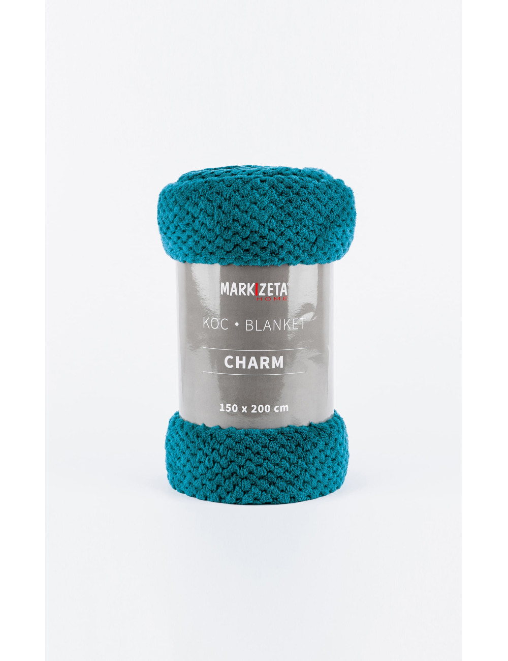 Koc 200x220 turkusowy CHARM narzuta