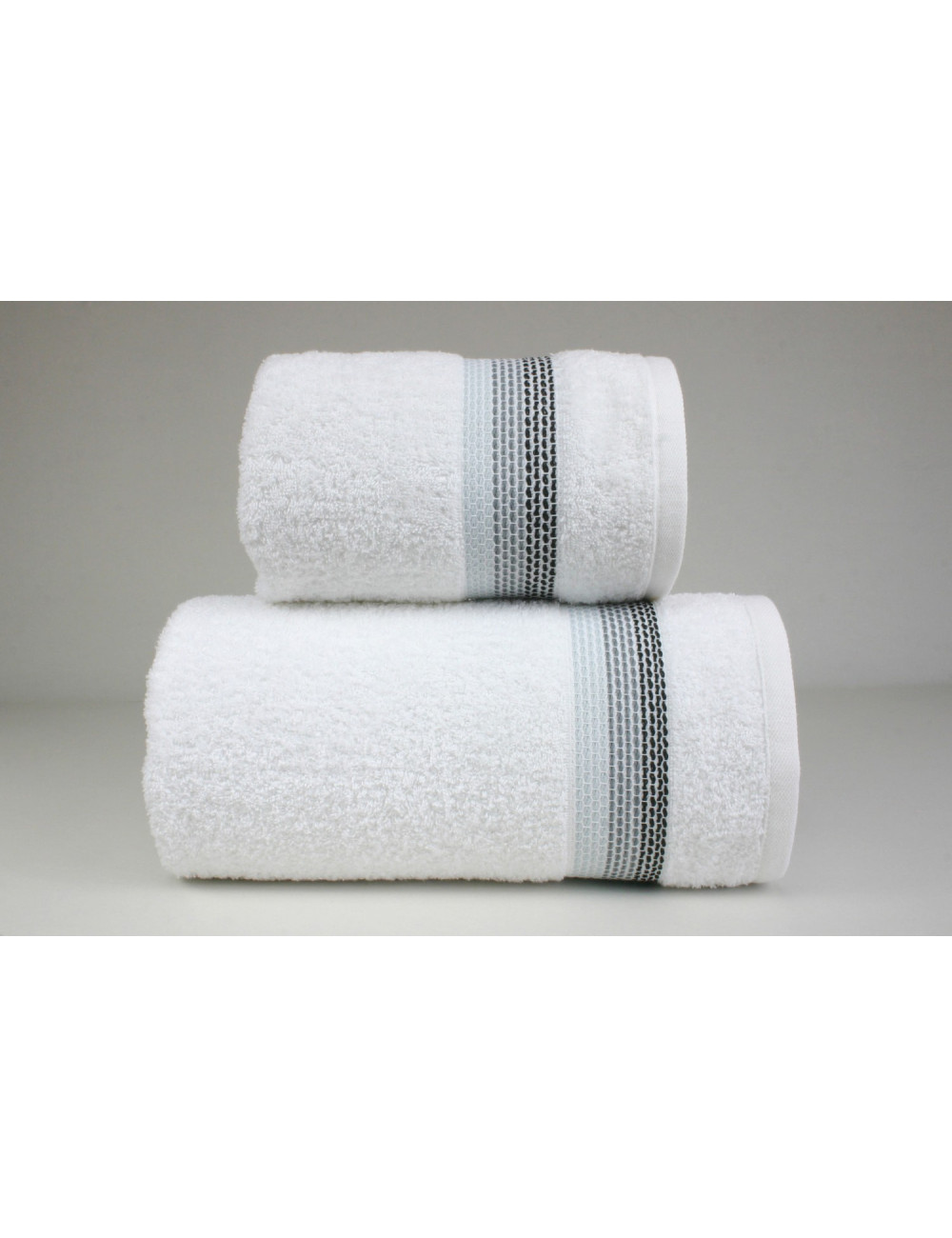 Ręcznik 50x90 biały bawełniany OMBRE