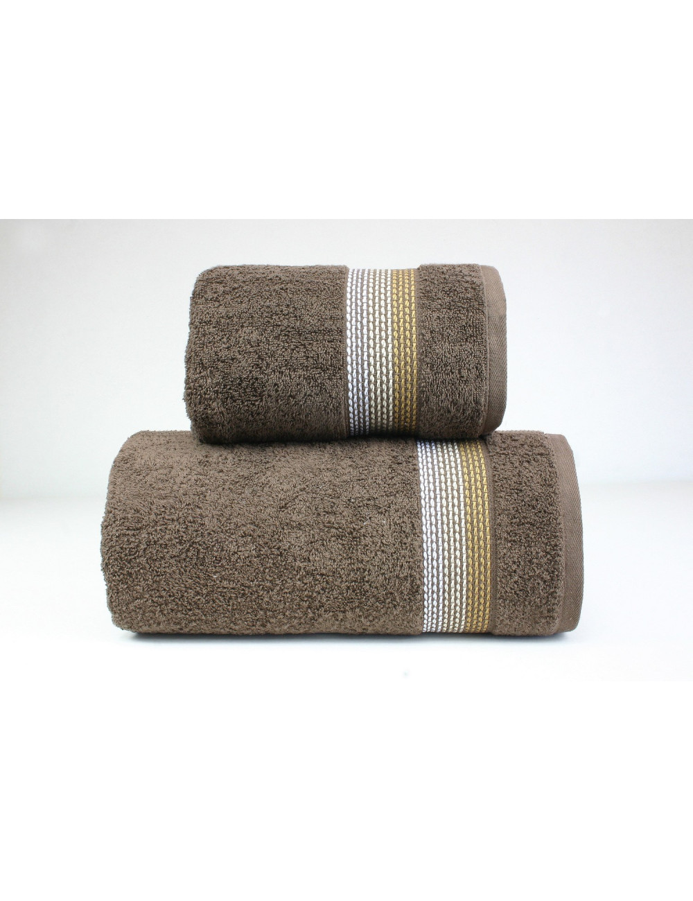 Ręcznik 50x90 brązowy bawełniany OMBRE