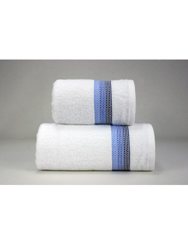 Ręcznik 50x90 biały granat bawełniany OMBRE