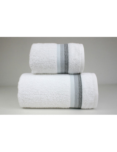 Ręcznik 70x140 biały bawełniany OMBRE