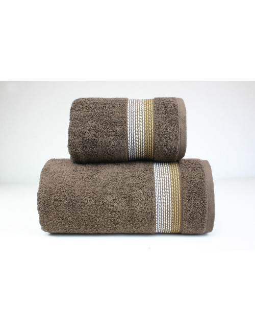 Ręcznik 70x140 brązowy bawełniany OMBRE