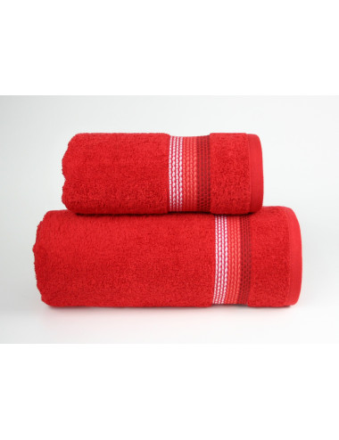 Ręcznik 70x140 czerwony bawełniany OMBRE