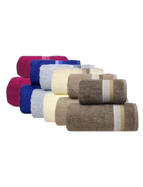 Ręcznik 70x140 jasnopopielaty bawełniany OMBRE